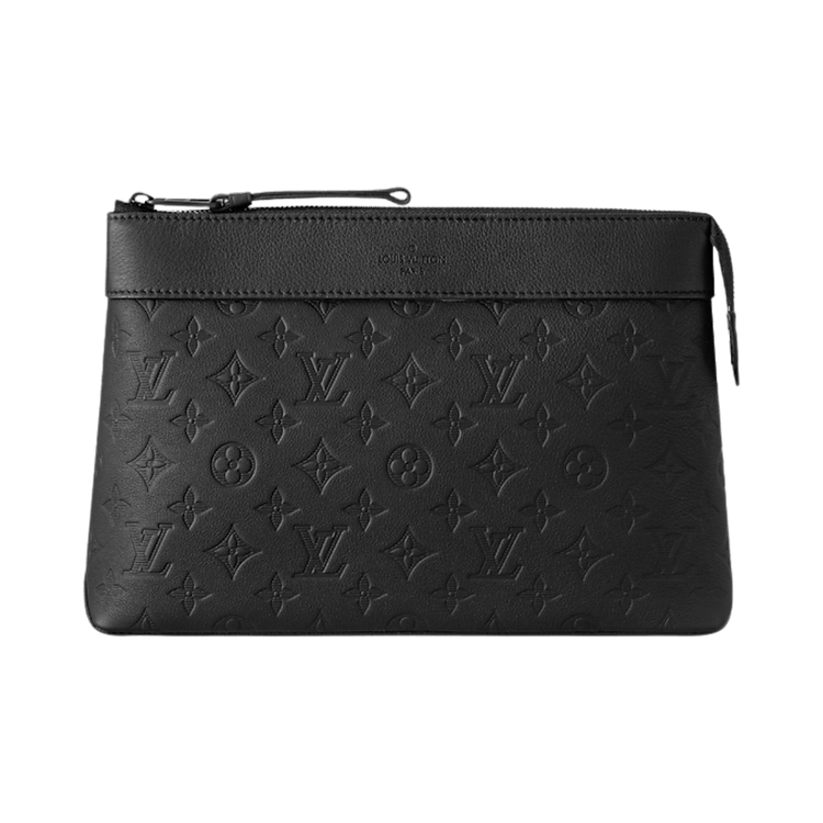 Louis Vuitton Pochette Voyage Souple 'Black Monogram Shadow Calf Leather'
