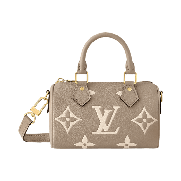 Louis Vuitton Nano Speedy 'Tourterelle Gray/Cream Monogram Embossed Empreinte Cowhide Leather'