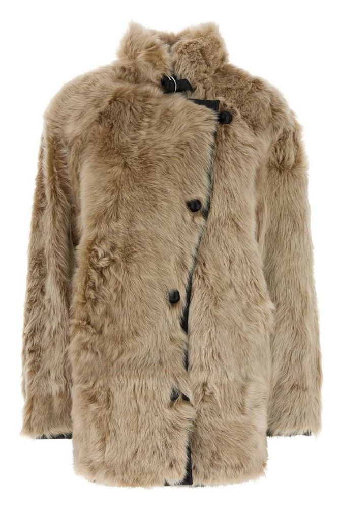 Isabel Marant Rema Shearling High-Neck Coat