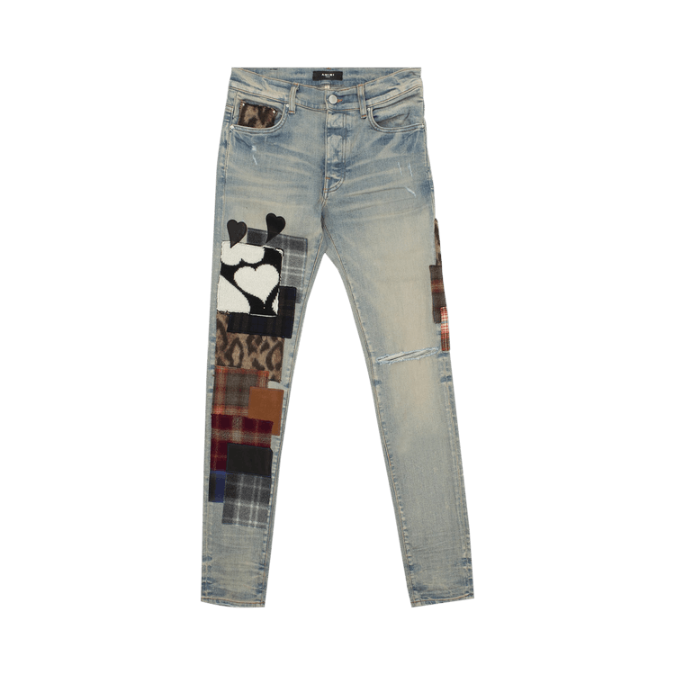 Amiri Art Patch Jeans 'Clay/Indigo'