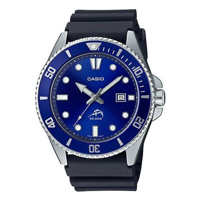 CASIO Quartz Waterproof Sports Mens Blue Analog
