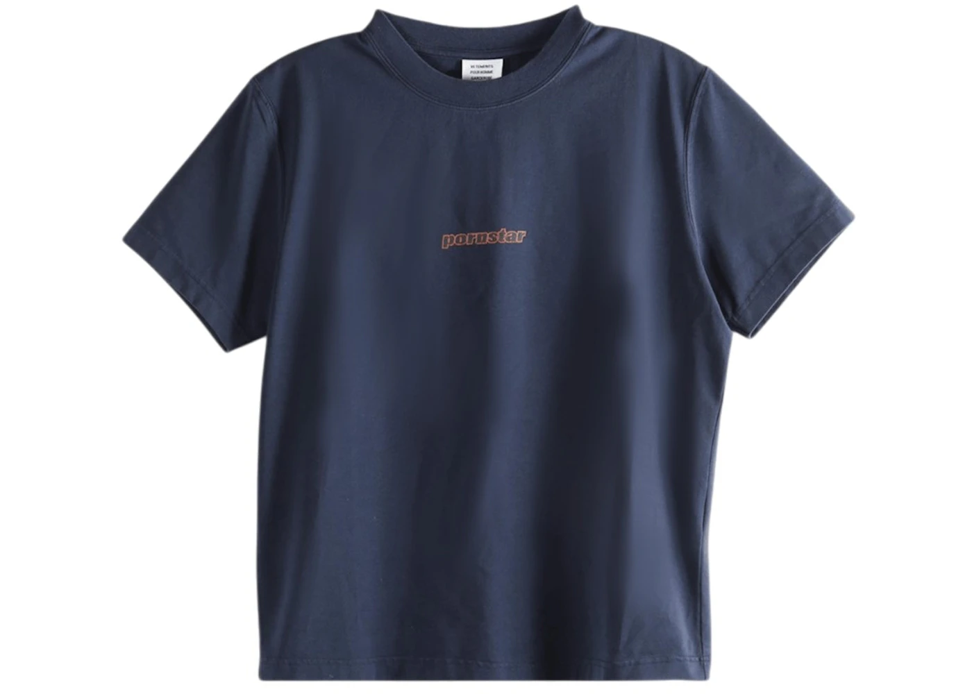 Vetements Pornstar Fitted T-shirt Navy