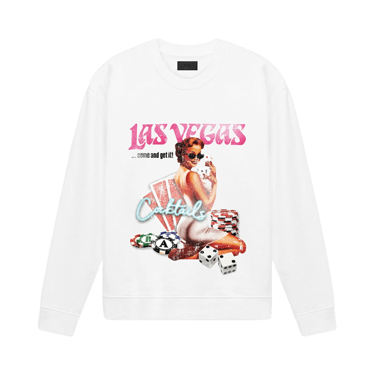 RtA Charles Las Vegas Cocktails Sweatshirt 'White'