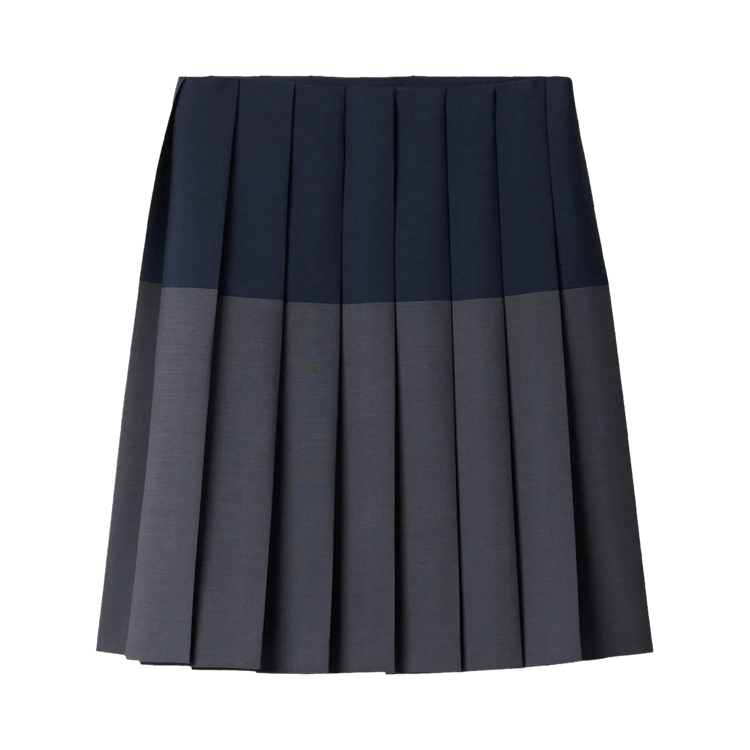Miu Miu Kid Mohair Skirt 'Hematite/Navy'