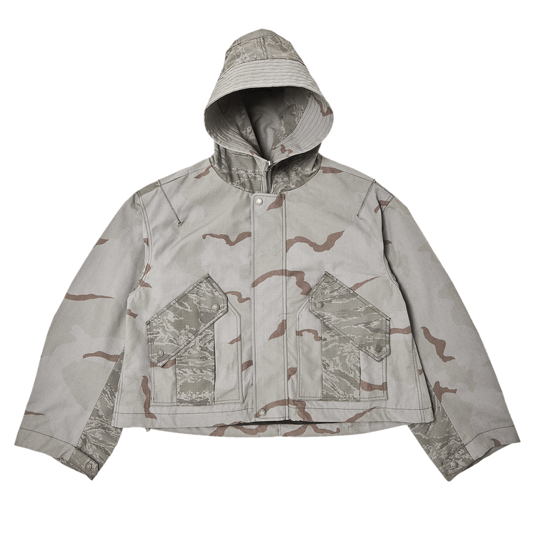 Marine Serre Regenerated Camo Bomber Jacket 'Dark Grey'