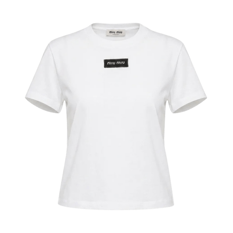 Miu Miu Jersey Girocollo 'Bianco'