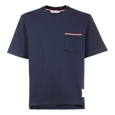 THOM BROWNE Short Sleeve T-Shirt 'Navy'
