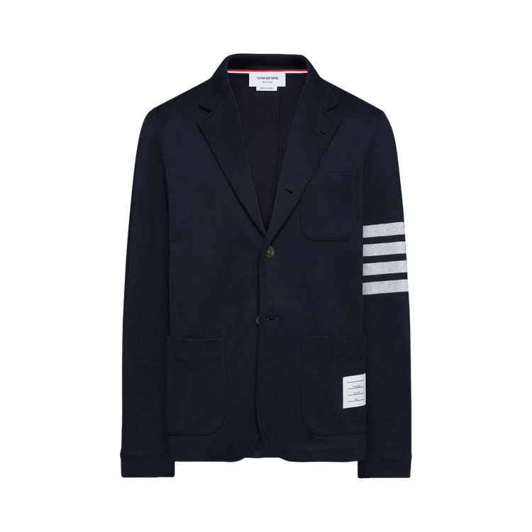 Thom Browne Double Face Knit Sack Jacket 'Navy'