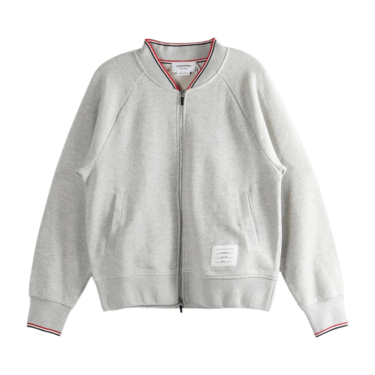 Thom Browne Tipping Pique Loopback Bomber 'Light Grey'