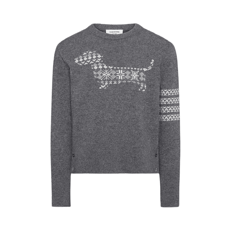 Thom Browne Holiday Hector Classic Crew Neck Pullover 'Medium Grey'