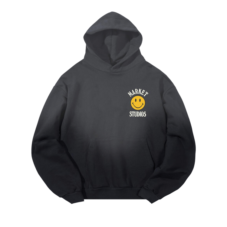 Market Smiley Upside Down Lockup Hoodie 'Jet Black'