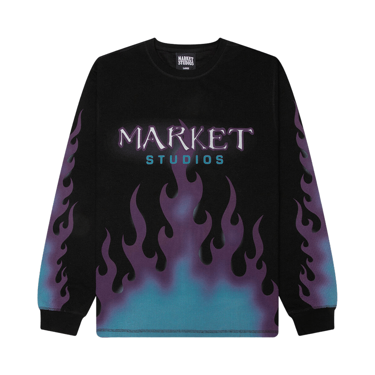 Market Through The Flames Thermal Ls Shirt 'Black'