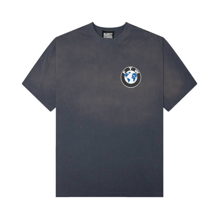 Market F The World T-Shirt 'Indigo Blue'