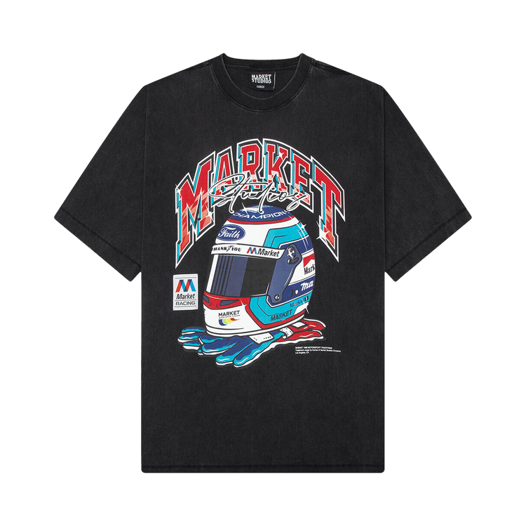 Market Racing Helmet T-Shirt 'Black'