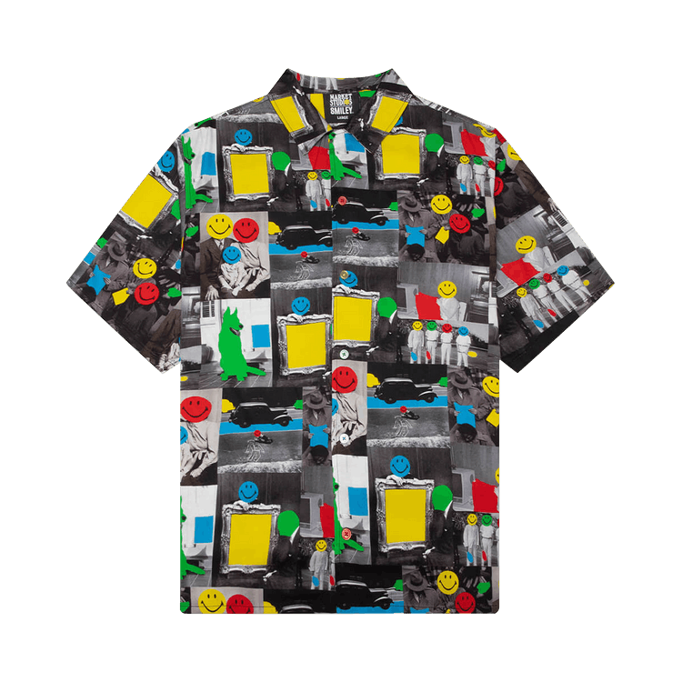 Market Smiley Collage Short-Sleeve Woven 'Multicolor'