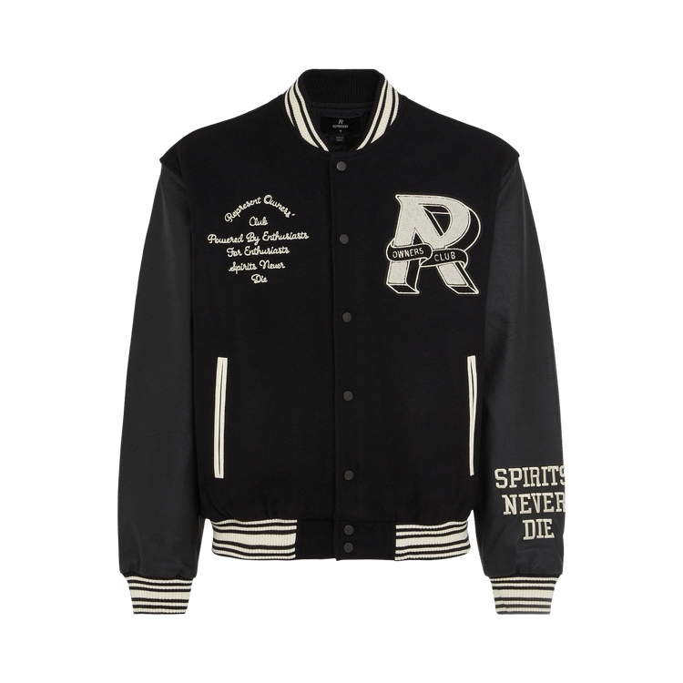 Represent Clo Owners Club Varsity Jacket 'Black'
