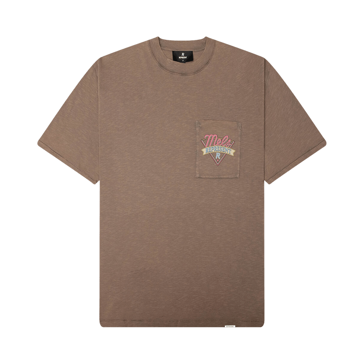 Represent Clo x Mel's Diner T-Shirt 'Dusty Brown'
