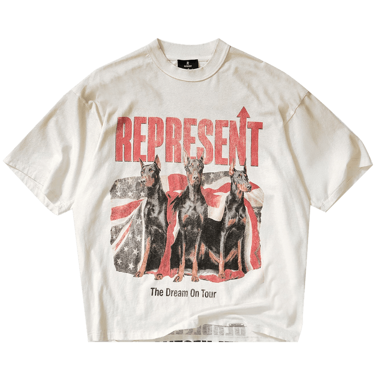 Represent Clo Dream On Tour T-Shirt 'Washed Ecru'