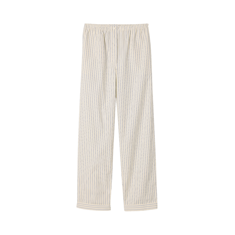 Miu Miu Striped Poplin Pants 'Cream'