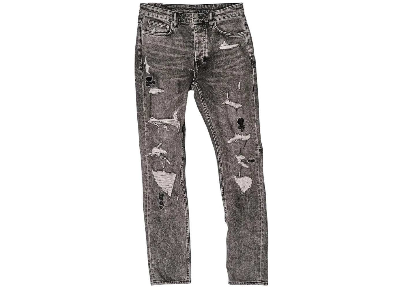 Ksubi Chitch Verses Worn Jeans Grey