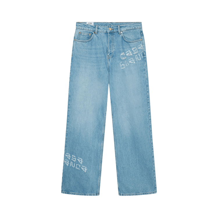 Casablanca Graffiti Jeans 'Light Blue Vintage Wash'