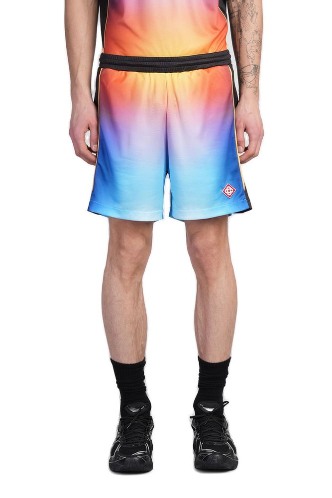 Casablanca Logo Printed Bermuda Shorts