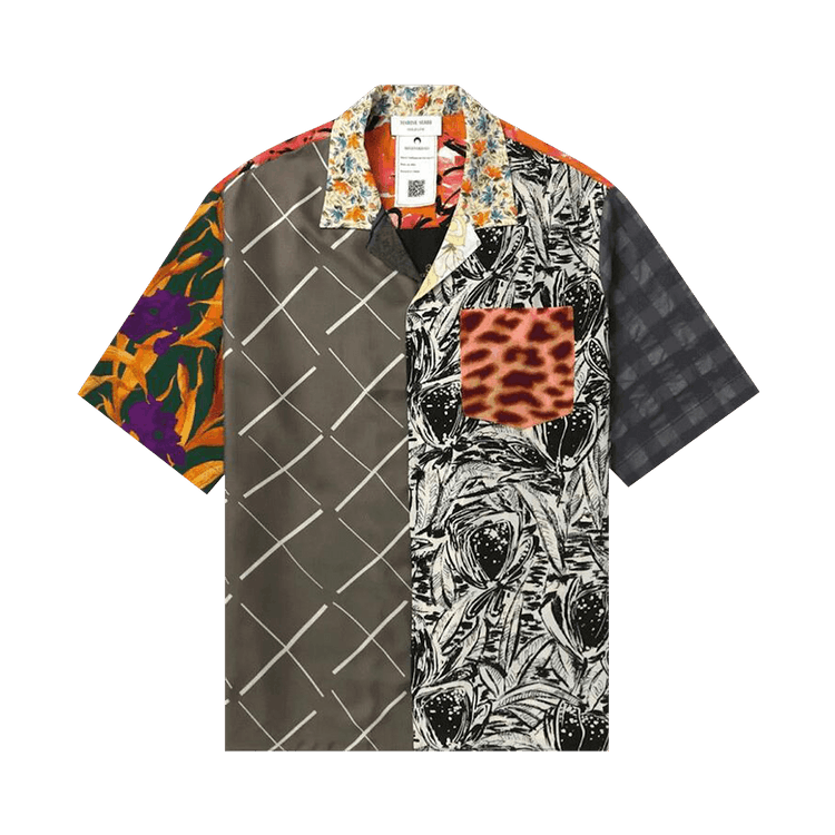 Marine Serre Regenerated Silk Scarves Bowling Shirt 'Multicolor'