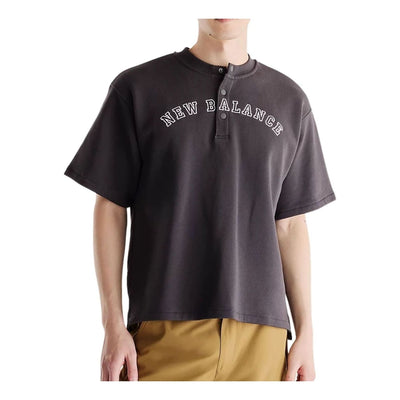 New Balance x Shohei French Terry Henley Neck T-Shirt Asia Sizing 'Black Cement'