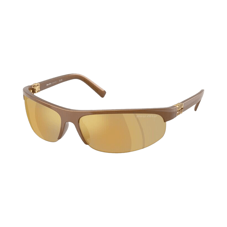 Miu Miu Oval Sunglasses 'Brown'