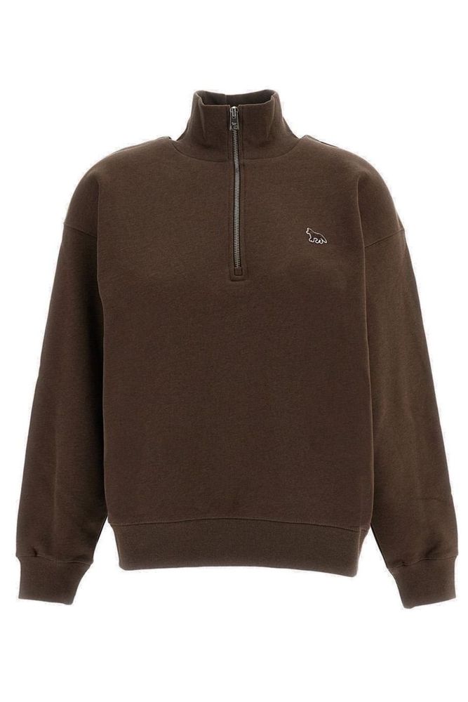 Maison Kitsuné Baby Fox Half Zip Sweatshirt