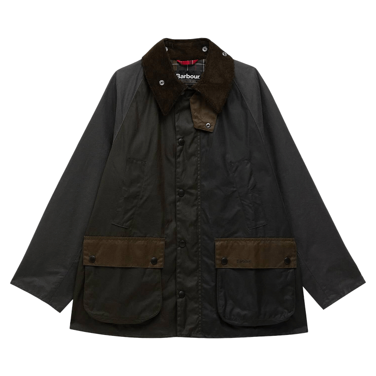 Barbour Patchwork Bedale Wax 'Sage/Multicolor'