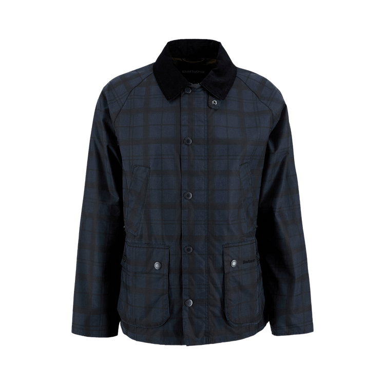 Barbour Tartan Ambleside Wax Jacket 'Navy'