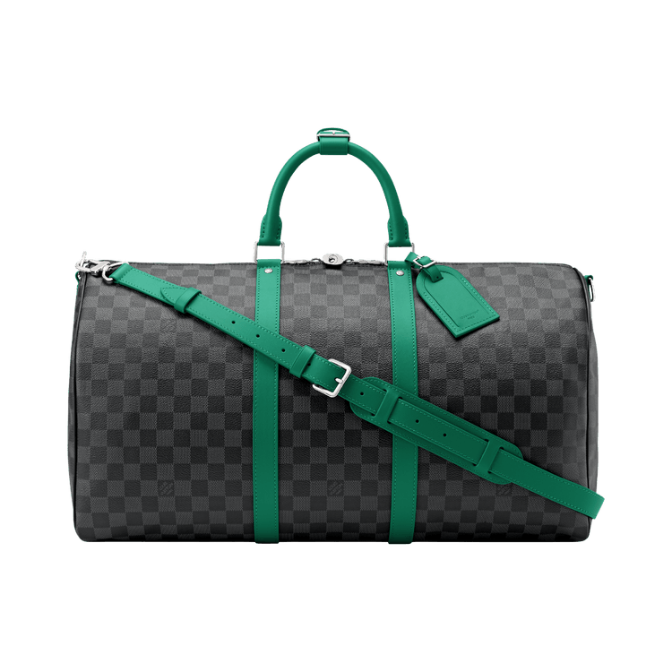 Louis Vuitton Keepall Bandoulière 'Black Damier Graphite Canvas/Green'