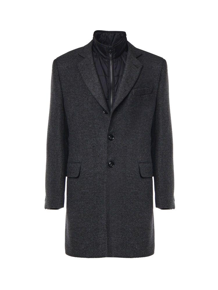 Fay Removable Gilet Wool-Blend Coat