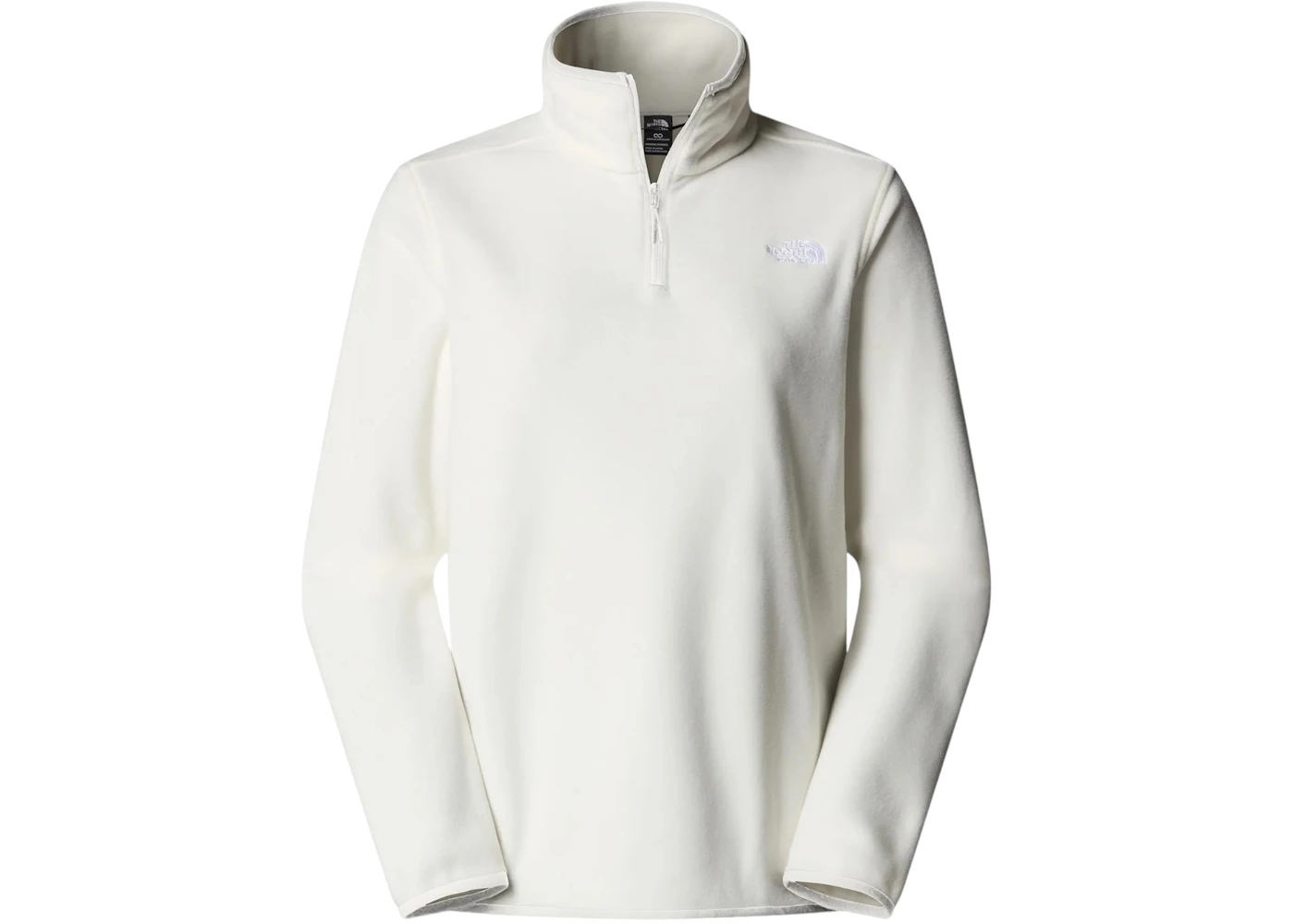 The North Face Women's Glacier Fleece 1/4 Zip Hoodie White Dune