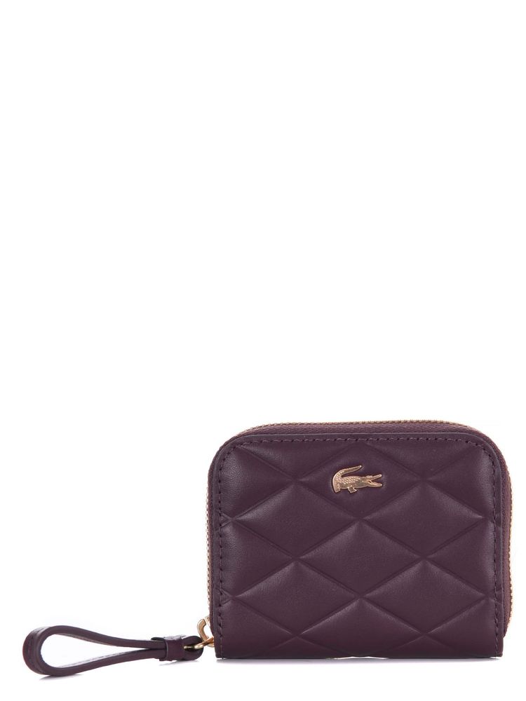 Lacoste Quilted Zip-Around Wallet