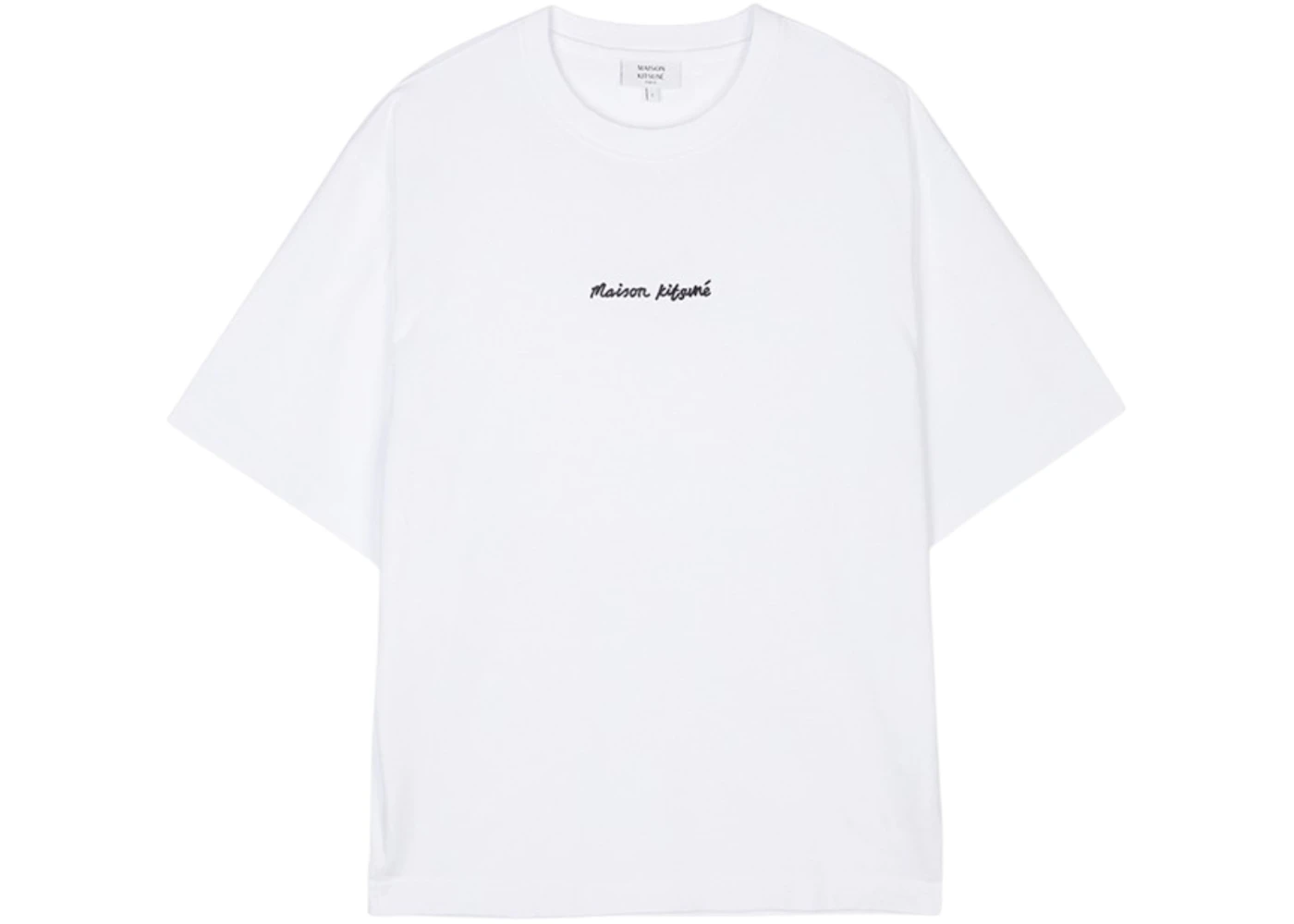 Maison Kitsune Handwriting S/S T-Shirt White