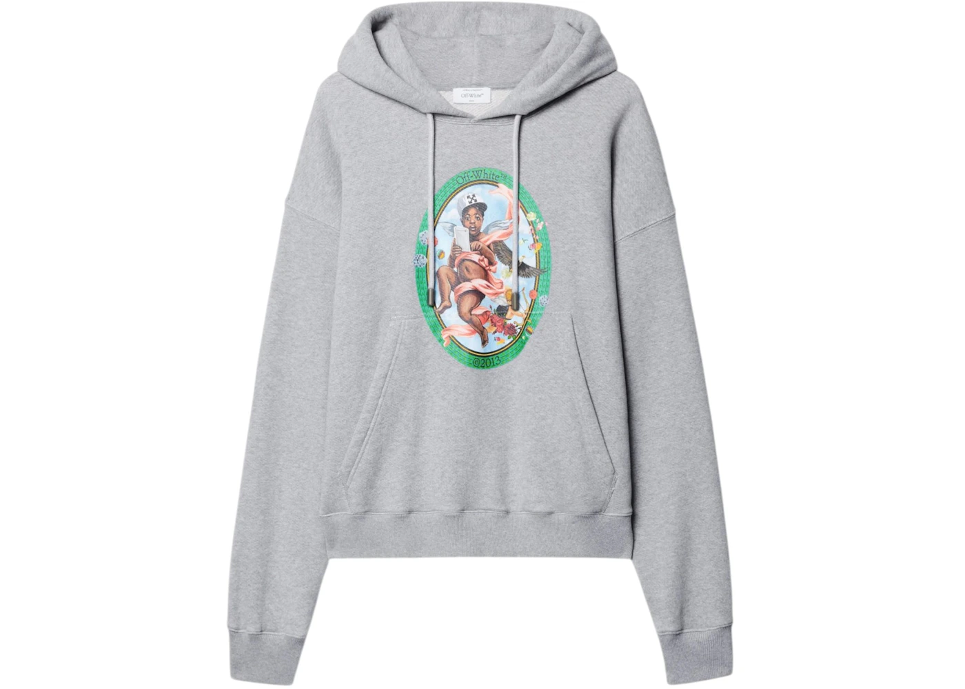 OFF-WHITE Fresco Oval Skate Hoodie Grey