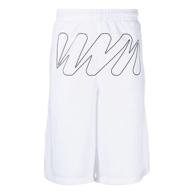 Off-White Wave Outl Diagonal Mesh Shorts