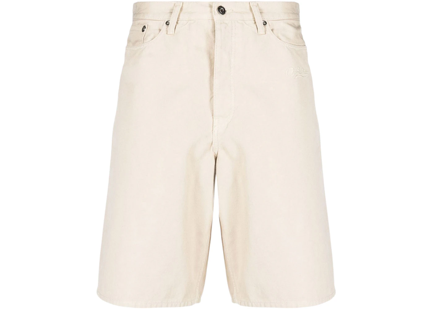 OFF-WHITE Wave Off Canvas Utility Shorts Beige