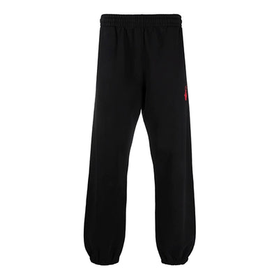 Men's Off-White Hands Off Red Arrow Sports Pants/Trousers/Joggers Loose Fit Black