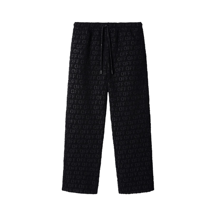 Off-White Off All Over Bouclé Casual Pant 'Black'