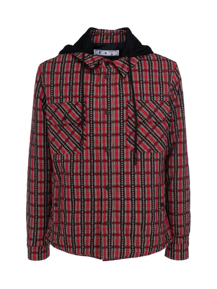 Off-White Checked Hooded Jacket