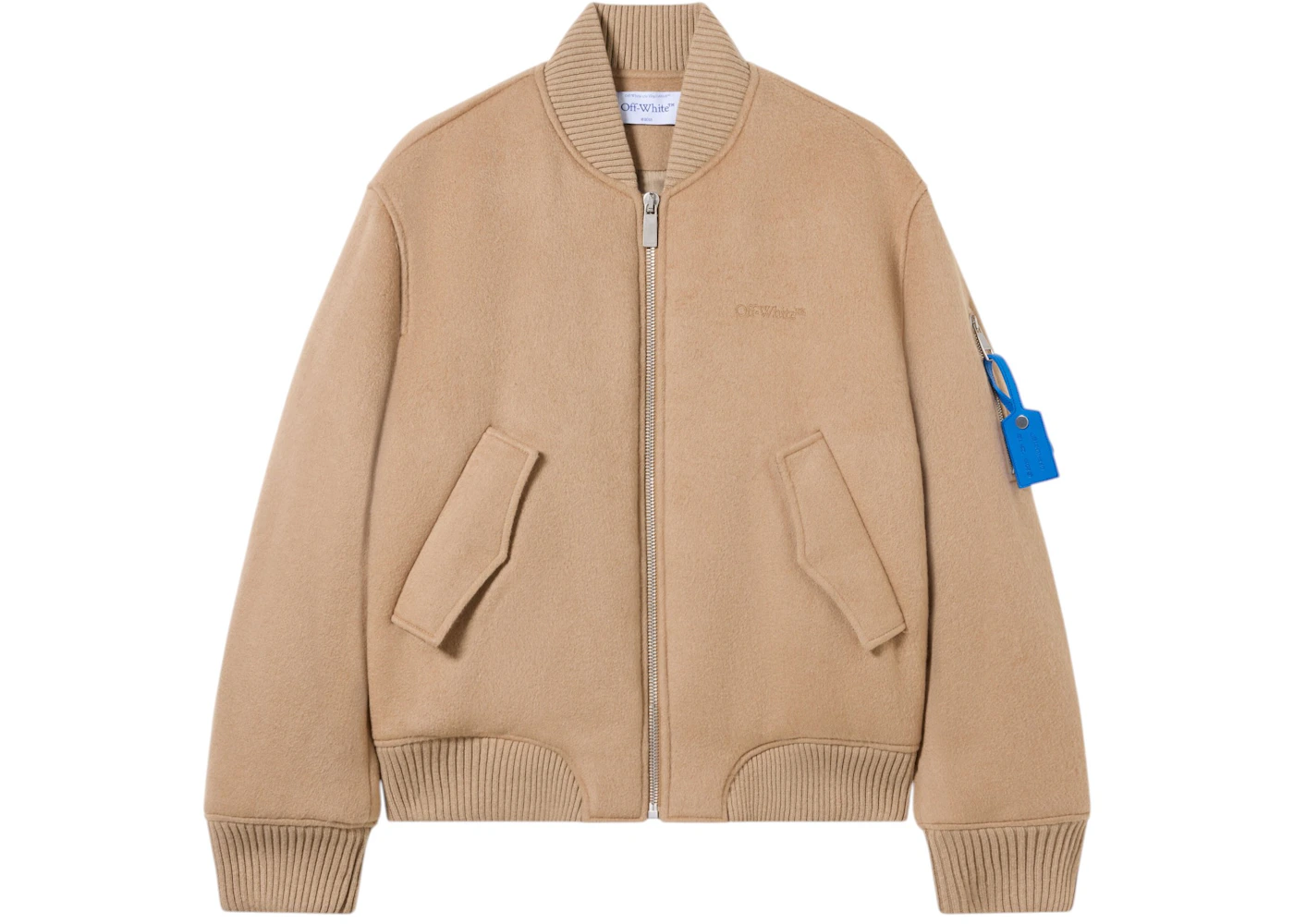 OFF-WHITE Quote Bomber Jacket Doe/Light Brown