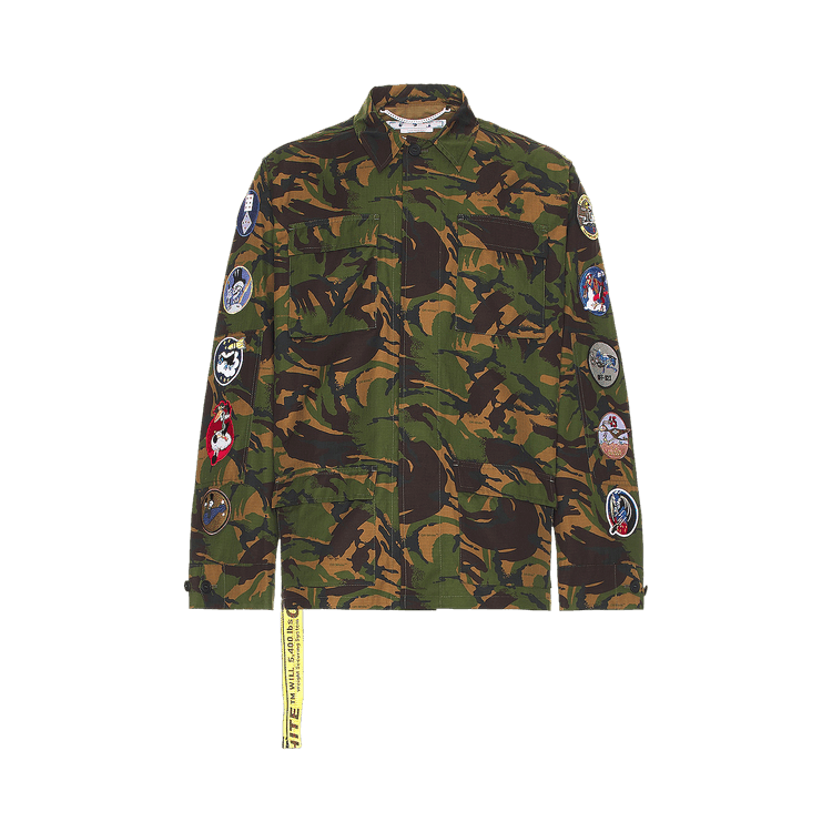 Off-White Camo Patch Field Jacket 'Army Green'