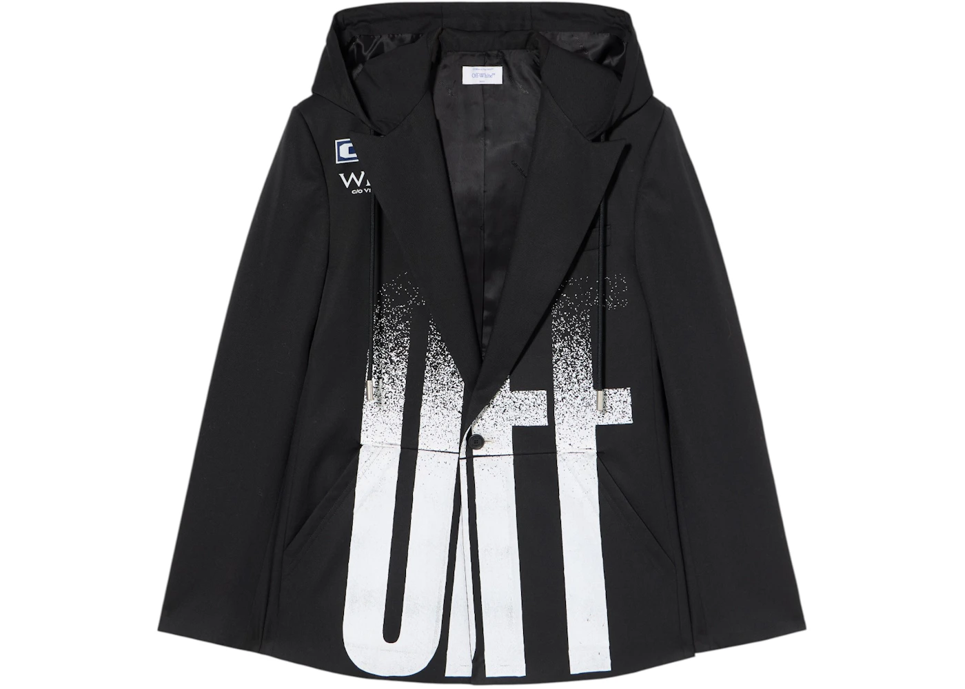 OFF-WHITE Big Off Gradient Wool Hood Jacket Black/White