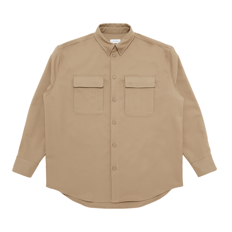 Off-White Emblem Drill Military Overshirt 'Beige/Beige'