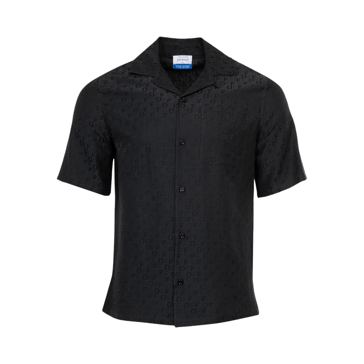 Off-White Textured Jacquard Shirt 'Black'