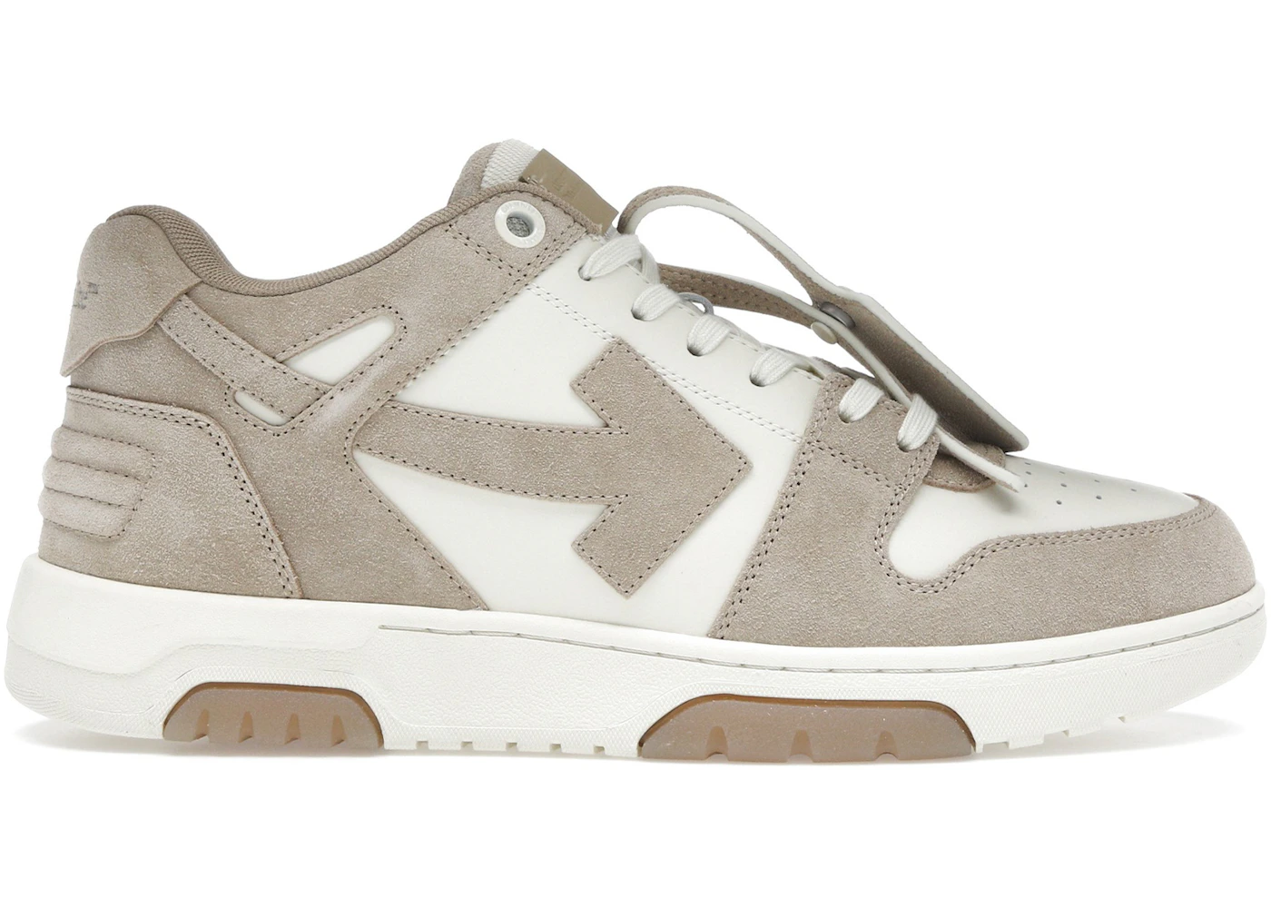 OFF-WHITE Out Of Office OOO Low Tops Beige Natural Suede