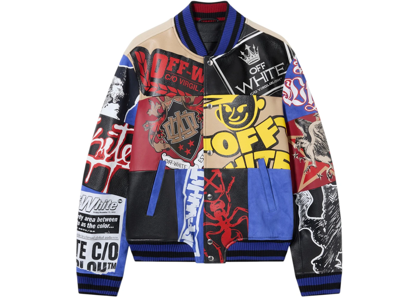 OFF-WHITE Multipatch Wool Varsity Jacket Multicolor/Multicolor